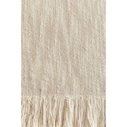 H&M Fringe Slub Woven Teppe Beige (170x130cm)