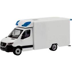 Herpa 013826 H0 Hulpdienstvoertuig Mercedes Benz Sprinter 18 Fahrtec RTW (nieuwe opbouw) wit