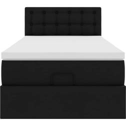 vidaXL Ottoman Bed with Mattress Black Sängram 90x200cm