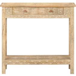 vidaXL 320379 Natural Console Table 35x80cm