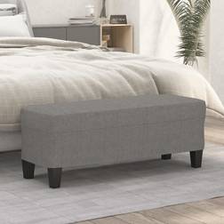 vidaXL Bænk 100x35x41 cm Stof Mørkegrå Opbevaringsbænk