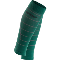CEP Women Reflective Calf Sleeves - Green/Silver
