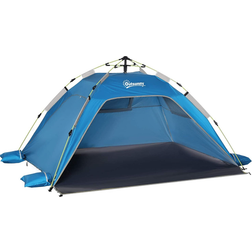 OutSunny Pop-Up Beach Tent - Blue