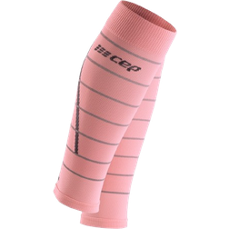CEP Women Reflective Calf Sleeves - Light Rose/Silver