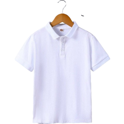 Shein Tween Boy Kids Fashion Solid Color Polo Shirt With Collar