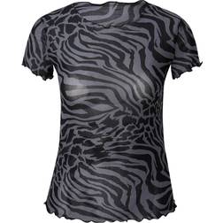 Urban Classics Ladies Mesh Tee T-Shirt - Asphalt/Black