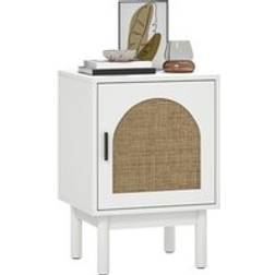 Homcom Rattan With Adjustable Shelf Bedside Table