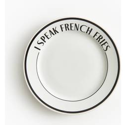 H&M Frokosttallerken i Porcelæn Hvid Pommes Frites Asiet