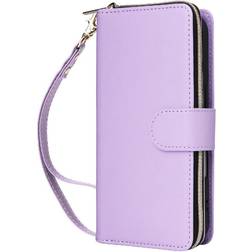 GANGXUN Purple Wallet Case for Galaxy S25 Plus