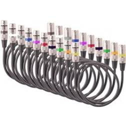 Andoer 10-Pack 1.5M XLR Cable Set