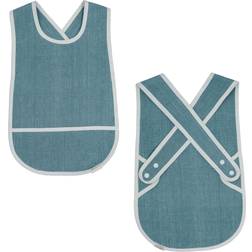 Fabelab Chambray Spruce Bib Blue