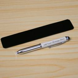 Multifunctional Personalised Pen Torch Stylus White