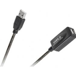 LP USB Kabel USB-A 10 m Sort 10m