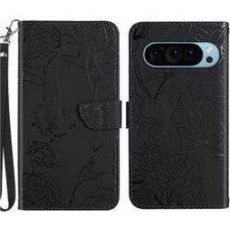 GANGXUN Google Pixel 9 Pro Leather Case With Wrist Strap