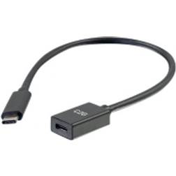 C2G 1ft USB-C to C 3.1 Gen 2 Extension Cable