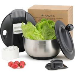 Navaris Stainless Steel Includes Discs Salad Spinner