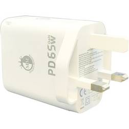 FoneFunShop 3 Port 65W PD Plug Charger with GaN Type-C USB-A
