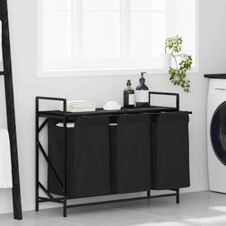vidaXL Vasketøjskurv 3 Rum Med Hylde