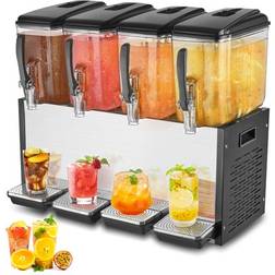 VEVOR Commercial Beverage Dispenser 12L x 4 Tanks Drikkedispenser
