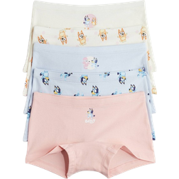 H&M Pige 5-Pak Boxertrusser Bomuld - Lyseblå/Bluey