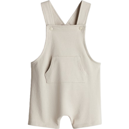 H&M Hängselshorts i Sweatshirtkvalitet - Ljusbeige