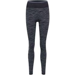 Hummel Mt Saga Seamless Mw Tights - Black/Asphalt Melange