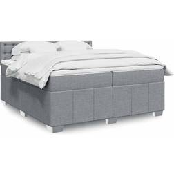 vidaXL 3287189 Light Grey Kontinentalsäng 200x200cm