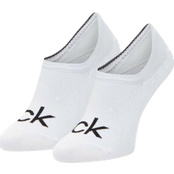 Calvin Klein Logo Invisible Socks 2-pack - White