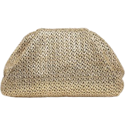 Shein 1pc Women's Straw Pleat Cloud Bicolor Clutch Bag, Versatile, Hottest Beach Bags For Women, Fashion Summer Vacation Bag, Beach Essentials Women Bags For Vacation & Holiday, Newest Holiday Bag, Best Choice Elegant Bag For Bridal Shower