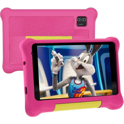 Ainmel Kids Tablet 7 inch, Android 13 Tablets for Kid, 5GB RAM+32GB ROM 128GB Expand, Parental Control, Kids Software Pre-Installed, Dual Camera, Android Learning Tablet with Proof Case (Pink)