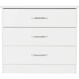 SECONIQUE Nevada White Chest of Drawer 81x71cm