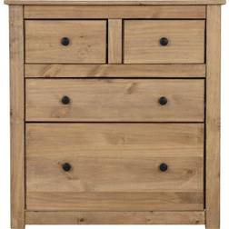 SECONIQUE Panama Brown Chest of Drawer 80x83.5cm