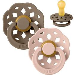 Bibs Boheme Latex Pacifier Size 2 6-18m 2-pack Dark Oak/Blush