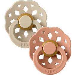Bibs Boheme Pacifier Size 2 2-pack Vanilla/Peach