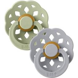 Bibs Boheme Latex Pacifier Size 2 6-18m 2-pack Sage/Cloud