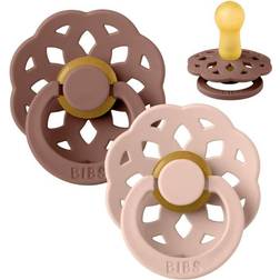 Bibs Boheme Latex Pacifier Size 2 6-18m 2-pack Woodchuck/Blush