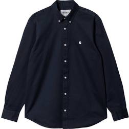 Carhartt WIP L/S Madison Shirt - Dark Navy/White