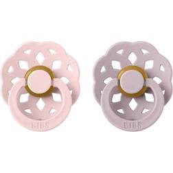 Bibs Boheme Latex Pacifier Size 2 6-18m 2-pack Blossom/Dusky Lilac