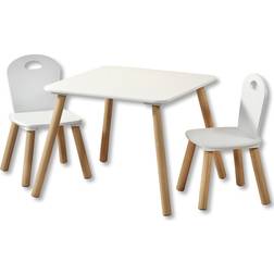 Kesper Children's Seating Set with 2 Chairs White