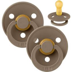 Bibs Color Pacifiers Size 2 6-18m 2-pack Dark Oak