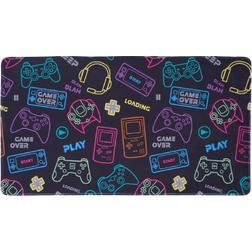 OHS Washable Supersoft Gaming Rug Black 25.6x47.2"