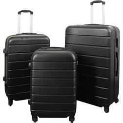 Borg Living Hardcase Suitcase 3 stk. - Black