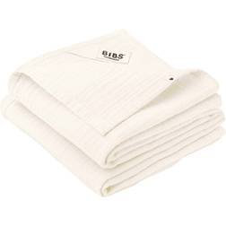 Bibs Muslin Cloth 2-pack Ivory