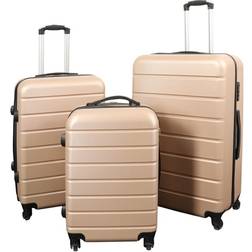 Borg Living Hardcase Suitcase Set of 3 - Gold