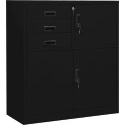 vidaXL Office Black Opbevaringsskab 90x102cm