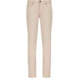 Emporio Armani Slim Fit Gabardine Jeans - Beige