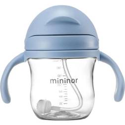 Mininor Straw Bottle 220ml Blue