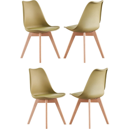 P&N Homewares Lorenzo Green Kitchen Chair 83cm 4pcs