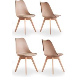 P&N Homewares Lorenzo Brown Kitchen Chair 83cm 4pcs