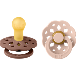 Bibs Boheme Latex Pacifier Size 1 0-6m 2-pack Woodchuck/Blush
